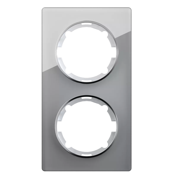 Рамка вертикальная стеклянная двойная, цвет серый