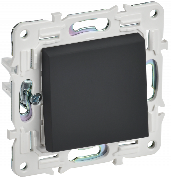 SKANDY Выключатель 1-клавишный 10А SK-V01G графит IEK