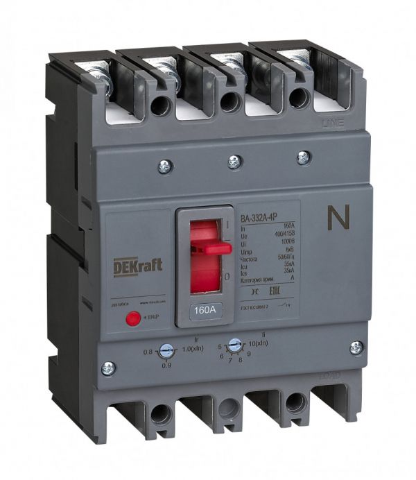 Силовой автоматический выключатель 4P 63A 35кА ВА-332А
