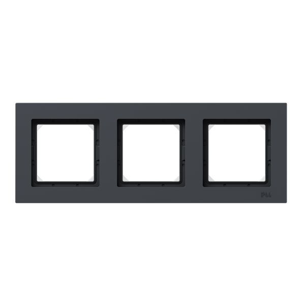 Рамка 3-местная IP44  графит.  пластик Эпика EKF