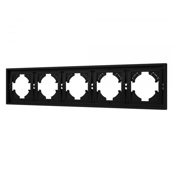 Рамка пластиковая FRM-TENDO-SFPL-5-BK, Чёрный, 5 постов