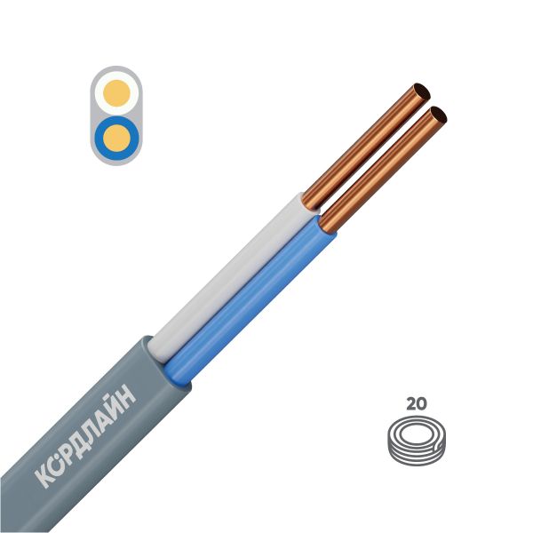 Кабель силовой КОРДЛАЙН ВВГ-Пнг(А)-LS 2x2,5ок(N)-0,66 20м ТРТС