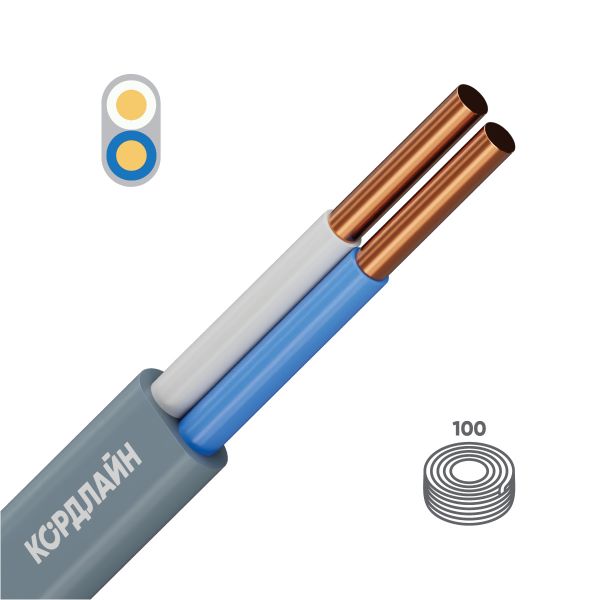 Кабель силовой КОРДЛАЙН ВВГ-Пнг(А)-LS 2х4ок(N)-0.66 100м ТРТС