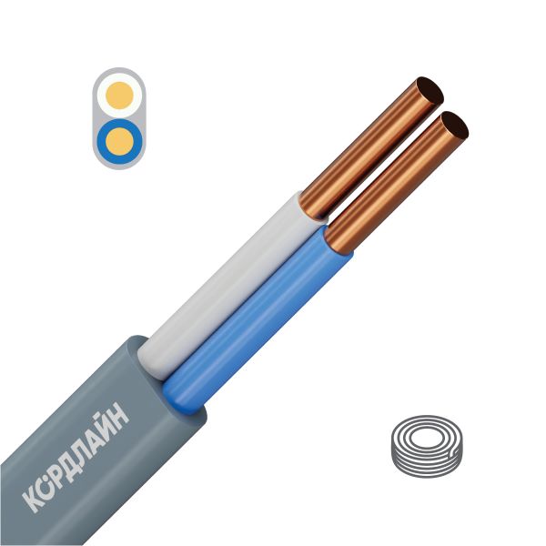 Кабель силовой КОРДЛАЙН ВВГ-Пнг(А)-LS 2х6(N)-0,66 10м ТРТ С