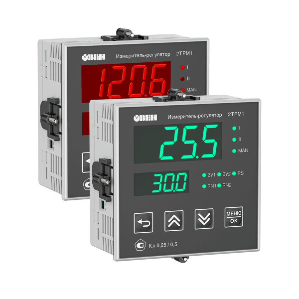 Регулятор двухканальный 2ТРМ1-Щ1.У2.РР с универсальным входом