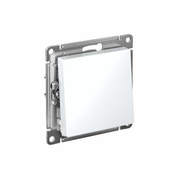 ATLASDESIGN 1-клавишный ПЕРЕКЛЮЧАТЕЛЬ, сх.6, 10АХ, быстрозажимные клеммы, БЕЛЫЙ