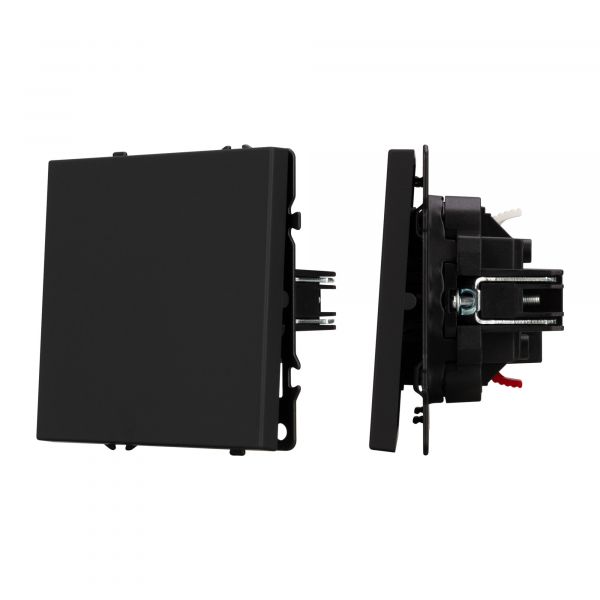 Механизм выключателя одноклавишный проходной SWT-NOBE-MKP1-SFPL-BK 230V, 10A, Чёрный, 1 пост