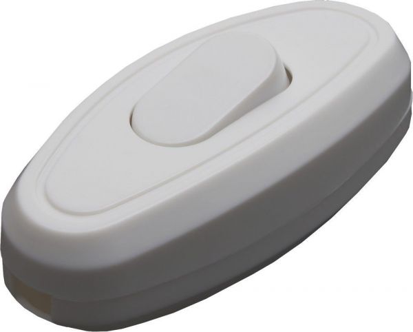 Выключатель электрический на шнур 250В, 10A, белый,