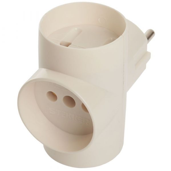 Разветвитель сетевой 3-местный б/з, белый