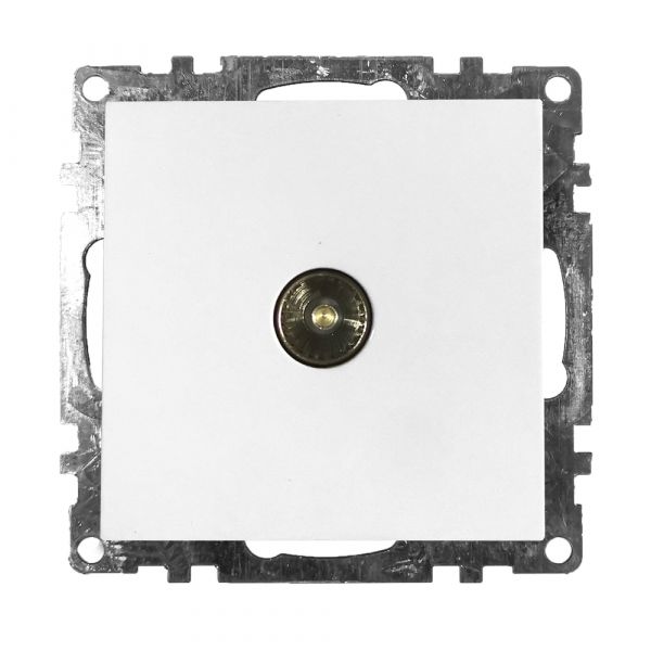 Розетка телевизионная, 75 Ом, 5-862МГц, Катрин, белый,