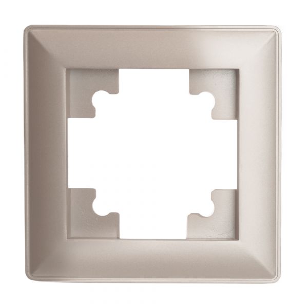 Рамка одноместная пластик серия Катрин шампань STEKKER