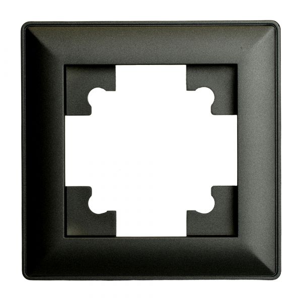 Рамка одноместная пластик серия Катрин черный STEKKER