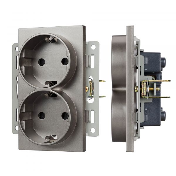 Механизм электрической розетки SCT-MEUD-PL-GR 250V, 16A