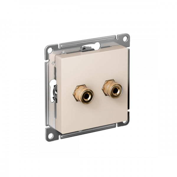 Аудиорозетка ATLASDESIGN двухместная бежевый