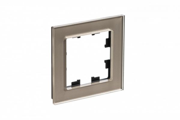 Рамка однопостовая ATLASDESIGN NATURE, ОРГАНИЧЕСКОЕ СТЕКЛО ШАМПАНЬ