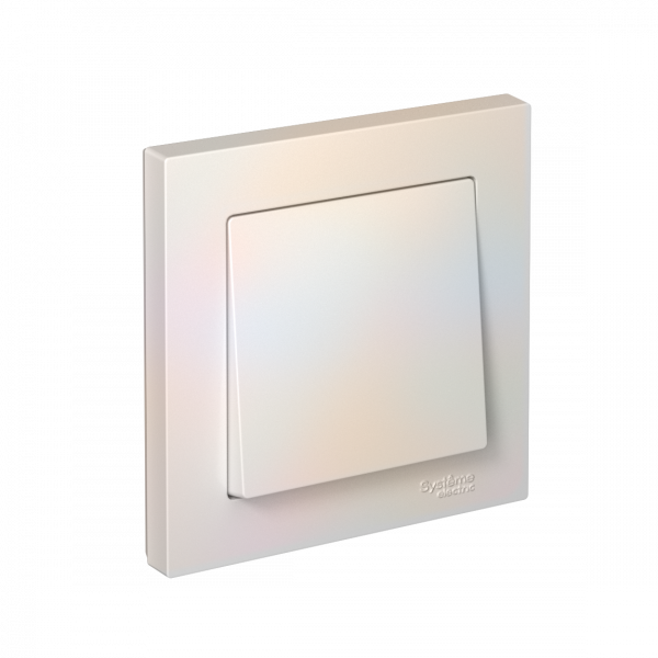 Выключатель одноклавишный ATLASDESIGN схема 1 10АХ в сборе жемчуг