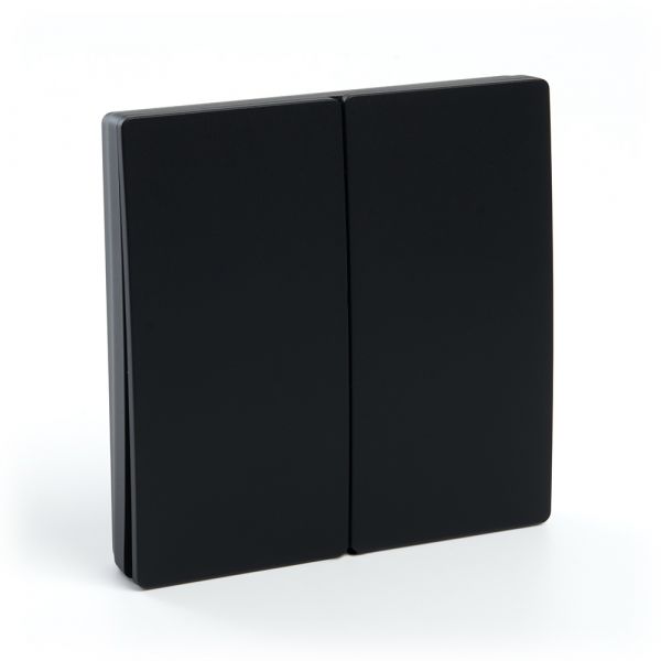 Кнопка-выключатель беспроводной 230V 500W двухклавишный, черный