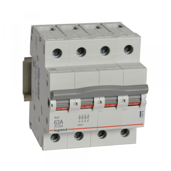 Выключатель-разъединитель 63А 4П RX3