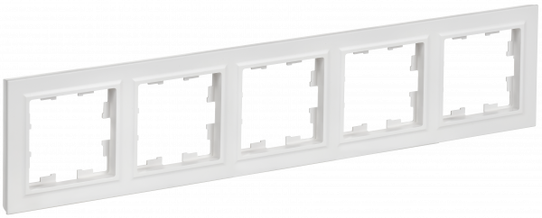 BRITE Рамка 5-местная РУ-5-БрАБ арктический белый IEK