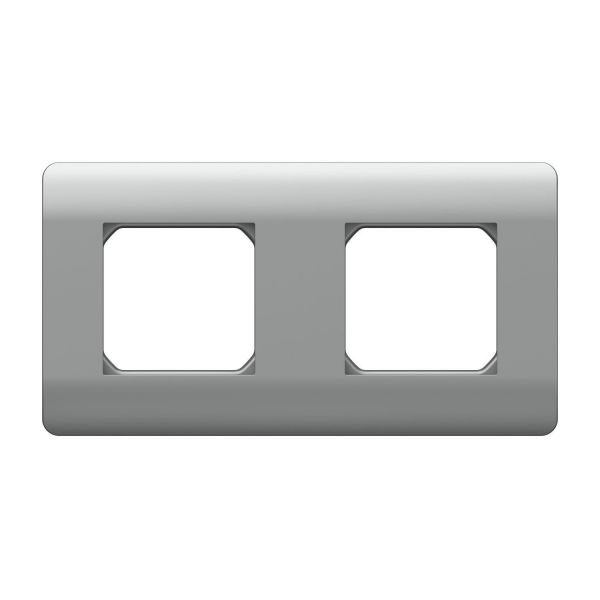 Рамка 2-ая, универсальная, серебряный