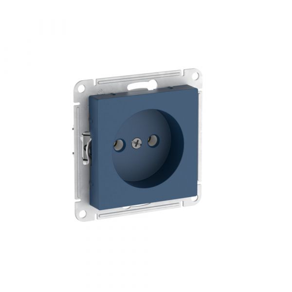 ATLASDESIGN РОЗЕТКА без заземления без шторок, 16А, быстрозажимные клеммы, АКВАМАРИН