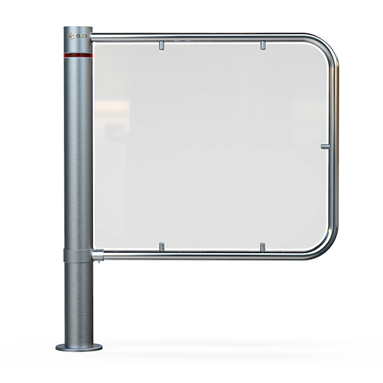 Калитка моторизованная К-17 1017 нержавеющая сталь, светодиодная подсветка, пульт в комплекте, совместим с большинством СКУД по сухим контактам