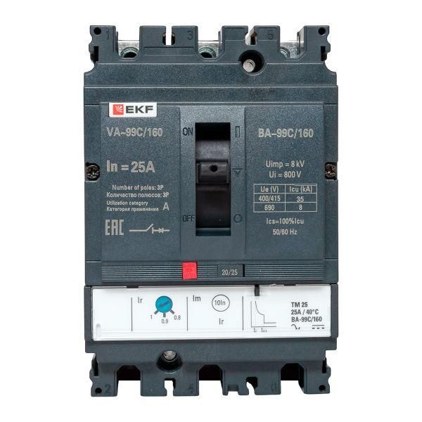 Выключатель автоматический ВА-99C (Compact NS) 160/25А 3P 35кА PROxima