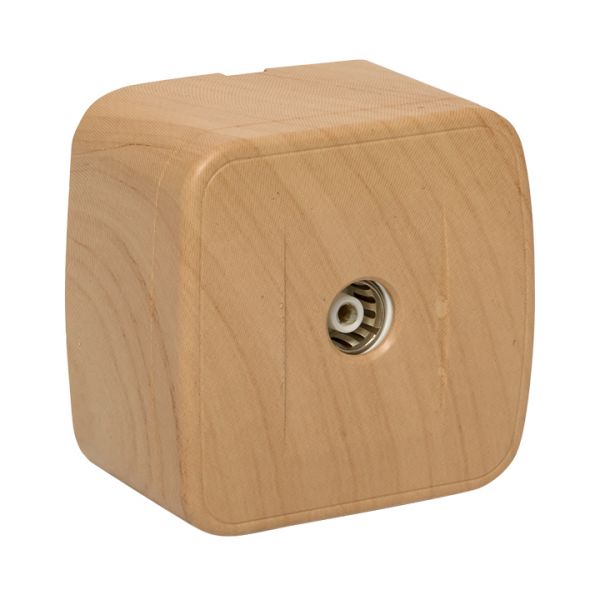 Розетка TV 1-местная ОП Минск 75Ом 5-862МГц светлое дерево