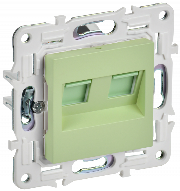 SKANDY Розетка компьютерная двойная RJ45 кат.5E SK-K03G мятный IEK