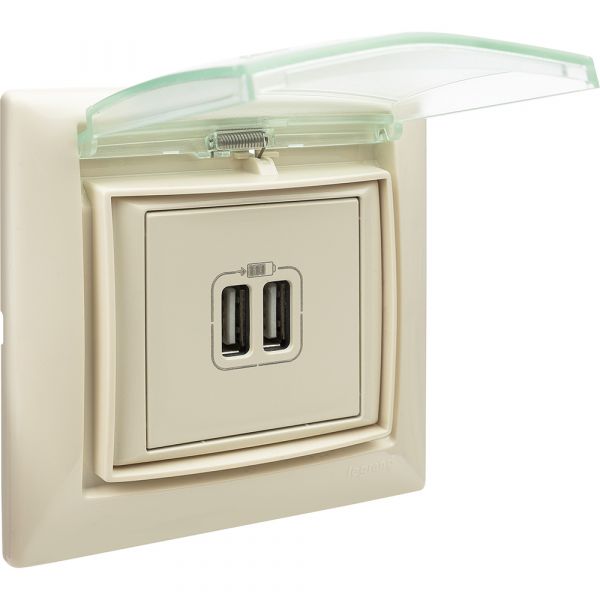 VALENA Рамка 1 пост IP44 слоновая кость