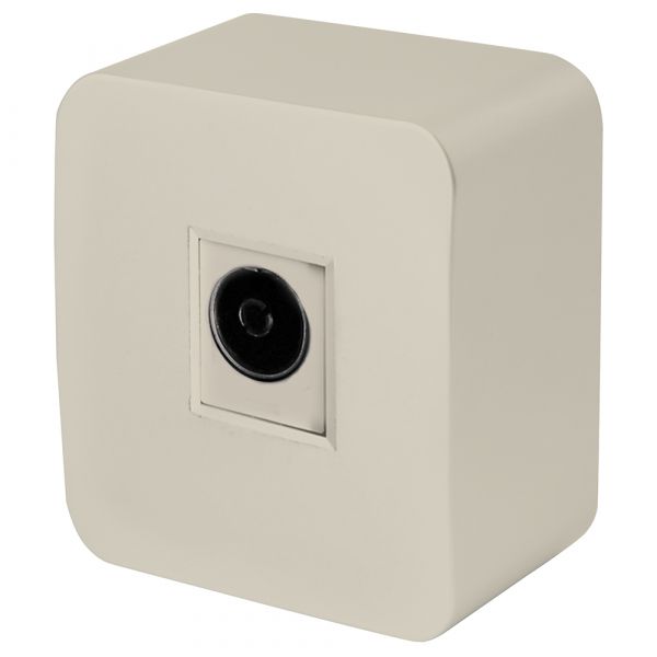 Розетка телевизионная 75 Ом 5-862МГц серия София слоновая кость STEKKER