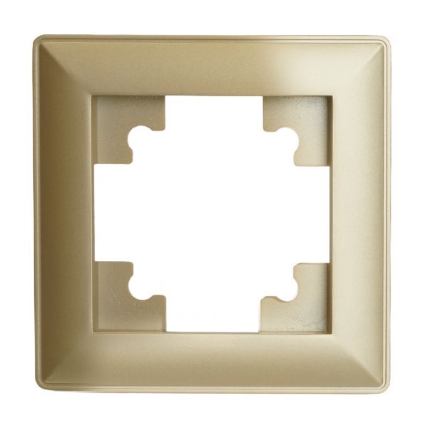 Рамка одноместная пластик серия Катрин золото STEKKER