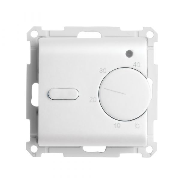 Терморегулятор механический для теплого пола (механизм) 250В 3500Вт серия Катрин белый STEKKER