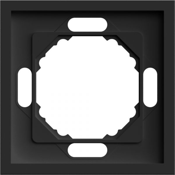 Рамка 1-местная, Эмили,, черный уголь, soft touch