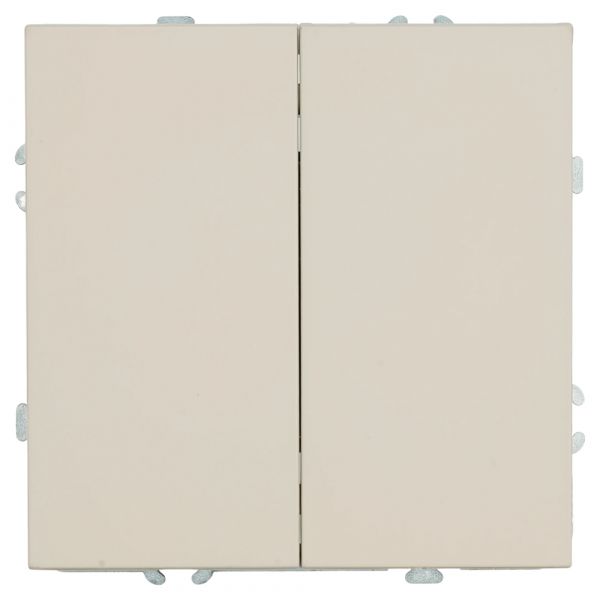 Переключатель 2-клавишный (механизм) 250В 10А кашемир soft touch серия Эмили STEKKER