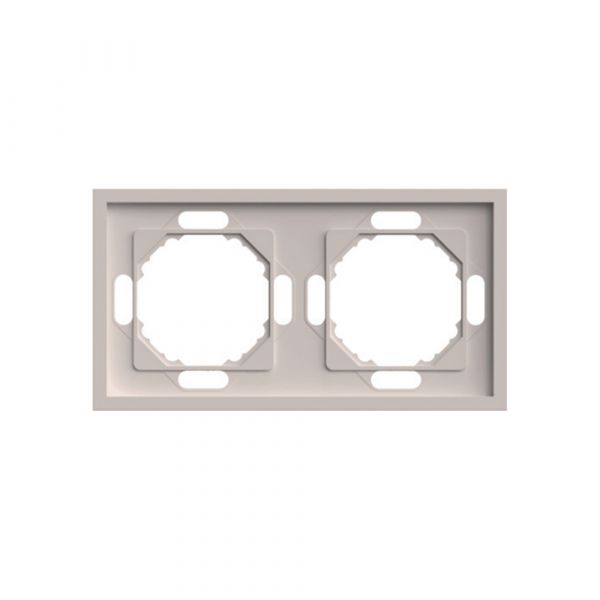 Рамка 2-местная,пластик РС,кашемир soft touch серия Эмили STEKKER