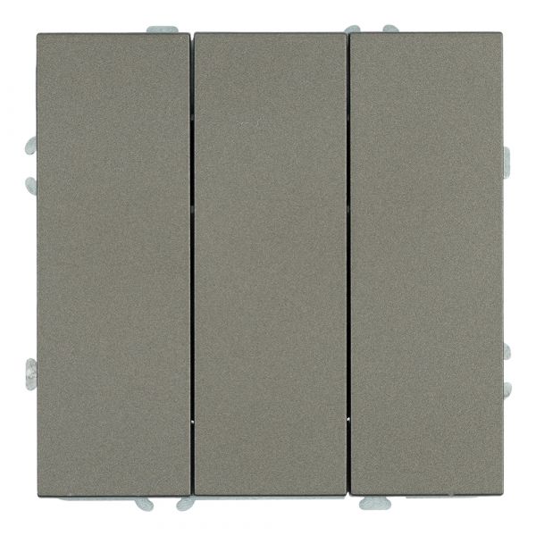 Выключатель 3-клавишный (механизм) 250В 10А антрацит soft touch серия Эмили STEKKER