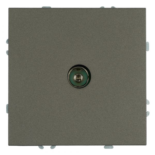 Розетка телевизионная 1-местная (механизм) 75 Ом 5-862МГц антрацит soft touch серия Эмили STEKKER