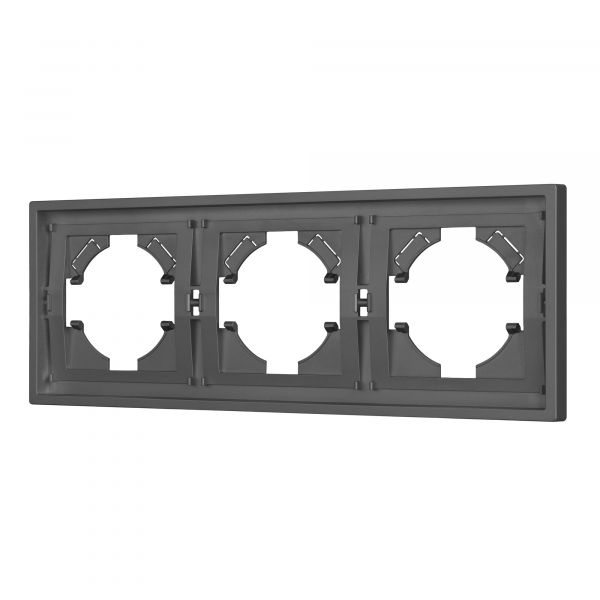 Рамка пластиковая FRM-TENDO-SFPL-3-GR, Серый, 3 поста