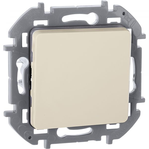 Выключатель 1-клавишный 10АХ безвинтовое крепление слоновая кость INSPIRIA
