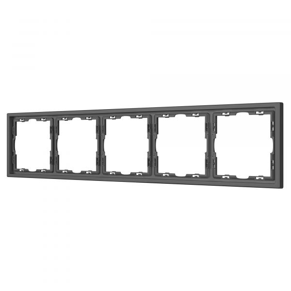 Рамка пластиковая FRM-NOBE-SFPL-5-GR, Серый, 5 постов