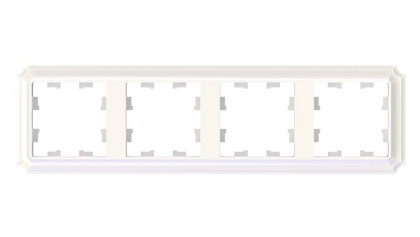 ATLASDESIGN ANTIQUE 4-постовая рамка, универсальная, ЖЕМЧУГ