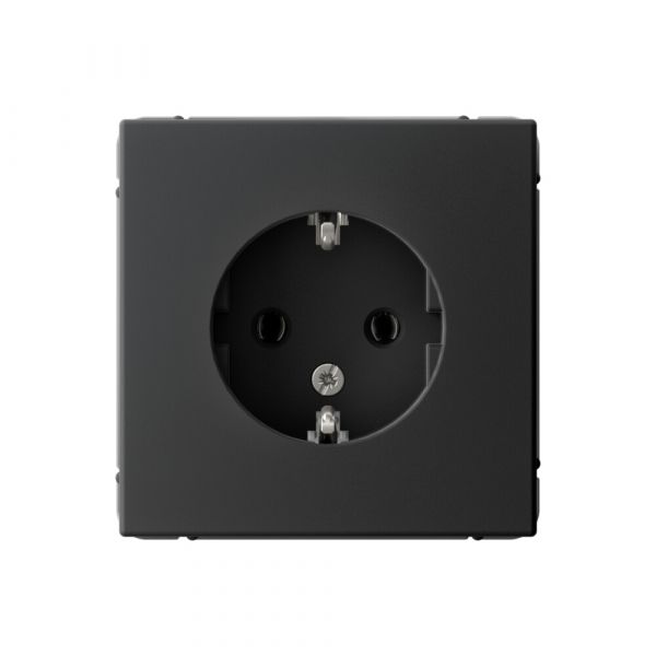 ARTGALLERY розетка с заземлением, 16А, механизм, карбон