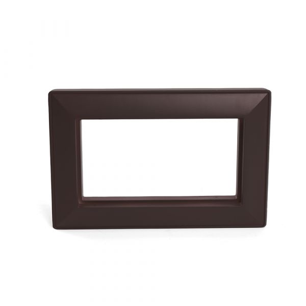 Рамка двухместная без перемычки серия Катрин пластик шоколад STEKKER