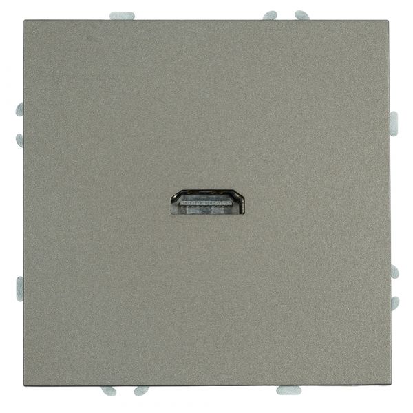 Розетка HDMI 2.0 Type A (механизм) антрацит soft touch серия Эмили STEKKER