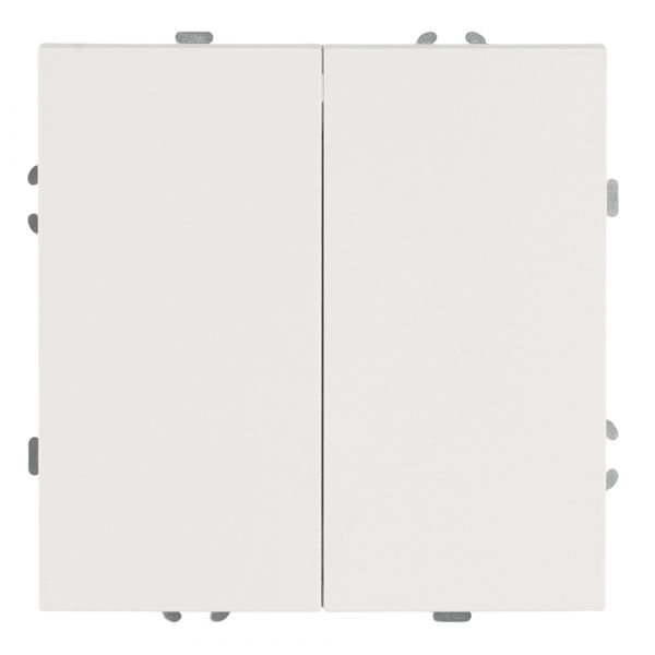 Переключатель 2-клавишный (механизм) СЗК 250В 10А белый фарфор soft touch серия Эмили STEKKER