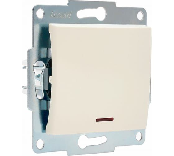 KARINA Выключатель с подсветкой крем  (10шт/120шт)