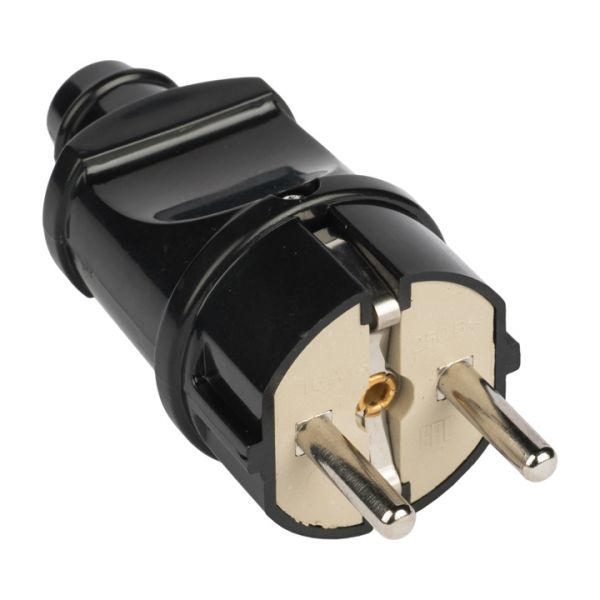 Евровилка прямая черная 16 А