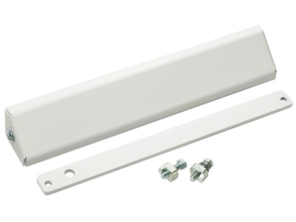 Комплект монтажа для крепления замка AL-200 на L-образном уголке с декоративным кожухом и планкой М200, цвет белый