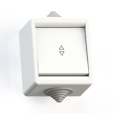 IP44  Переключатель брызгозащищенный открытой установки одноклав. А610-326, белый